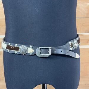 Harley-Davidson Leather Belt 9847193VX Cowhide Studded Biker Men's XXL Y2K
